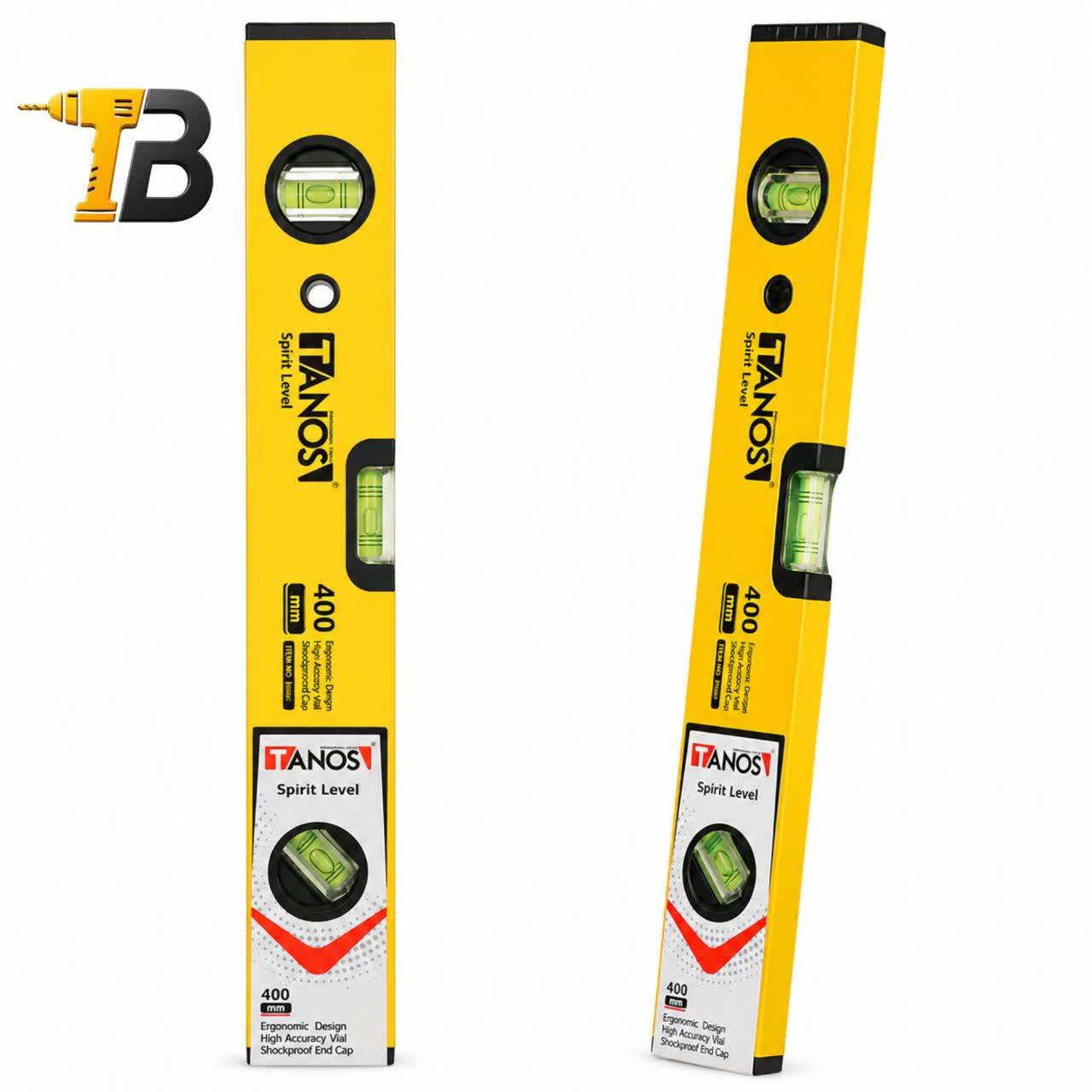 تراز دستی TANOS مدل Spirit Level – سایز400 میلیمتر - Image 2