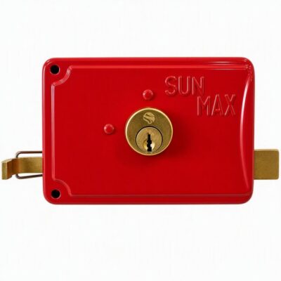 قفل حیاطی ساده 2020 SUN MAX با بدنه مقاوم ضدزنگ | مناسب درب‌های حیاط، انبار و درب‌های ضخیم با ۳ کلید اختصاصی
