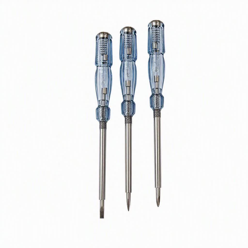فازمتر حرفه ای آیرونمکس (IRONMAX) مدل IM-VT93 | بدنه کریستالی روشن، تیغه کروم وانادیوم ۱۹۰ میلیمتری برای تست برق از ۱۰۰ تا ۵۰۰ ولت